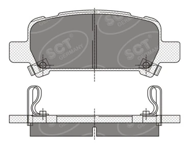 Sapatas do freio traseiras de disco Subaru Forester II S11, SG