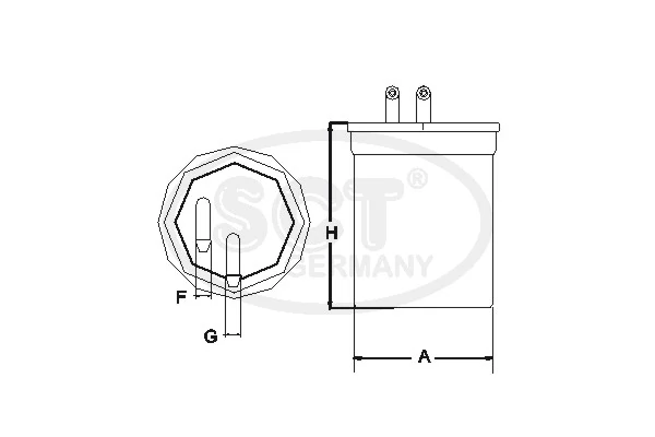Compre 1721065 Kraft Filtro de combustível