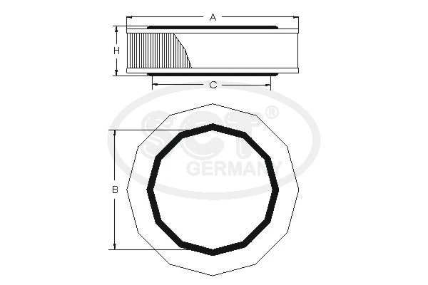 A465 Purflux Filtro de ar