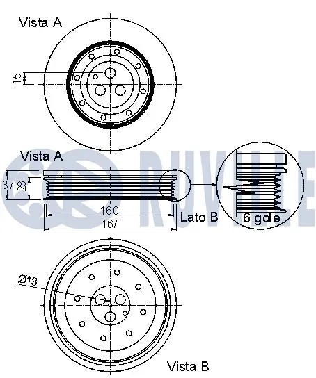 520195 Ruville Polia de cambota