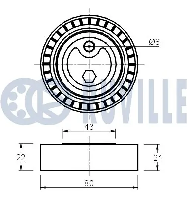 Rolo parasita da correia de transmissão Land Rover Range Rover II LP, P38A