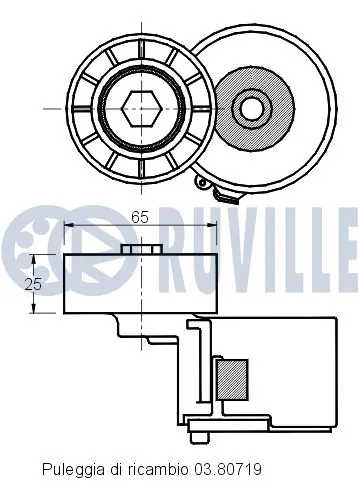 541412 Ruville Reguladora de tensão da correia de transmissão
