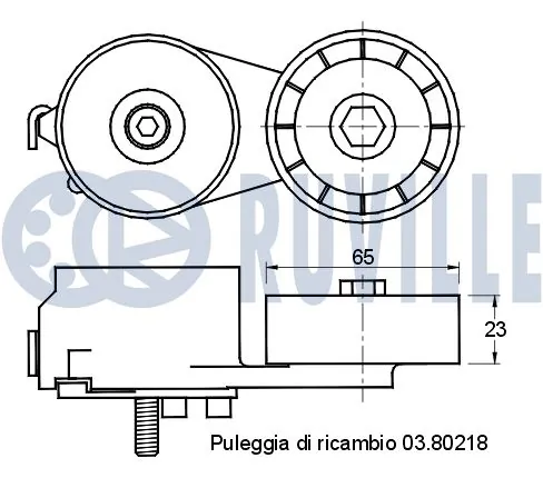 541495 Ruville Reguladora de tensão da correia de transmissão