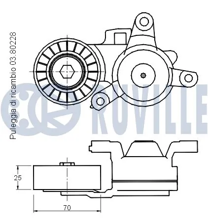 Compre Rolo de reguladora de tensão da correia de transmissão Peugeot Expert 