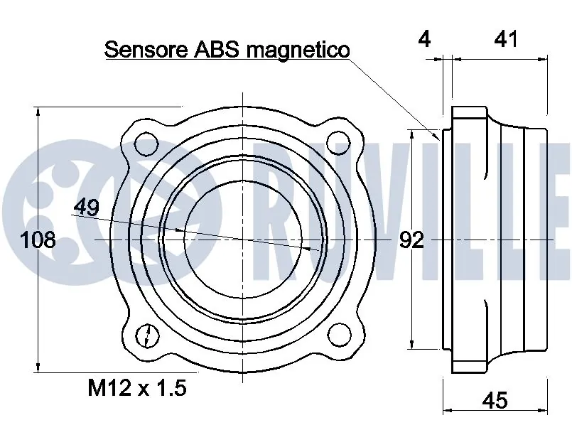 Rolamento de cubo traseiro BMW X3  F25