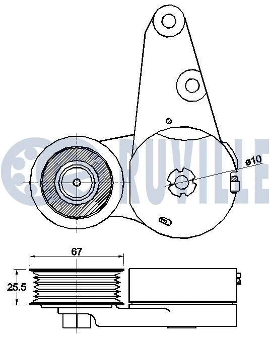 Compre Rolo de reguladora de tensão da correia de transmissão Ford Kuga 2