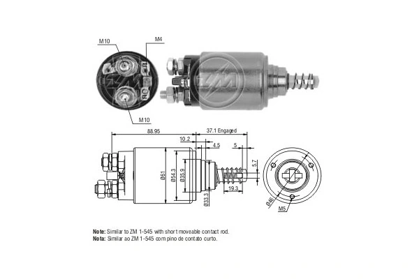 Relê retrator do motor de arranco 42538816 Iveco