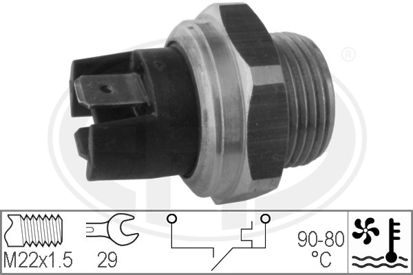 Sensor de temperatura do fluido de esfriamento (de ativação de ventilador do radiador) MT0557 Santech
