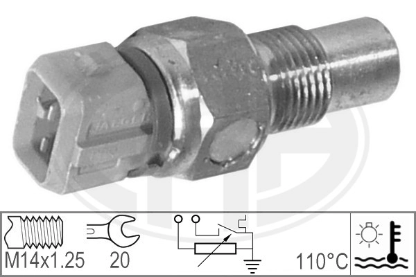 Sensor de temperatura do fluido de esfriamento ST207 Beru
