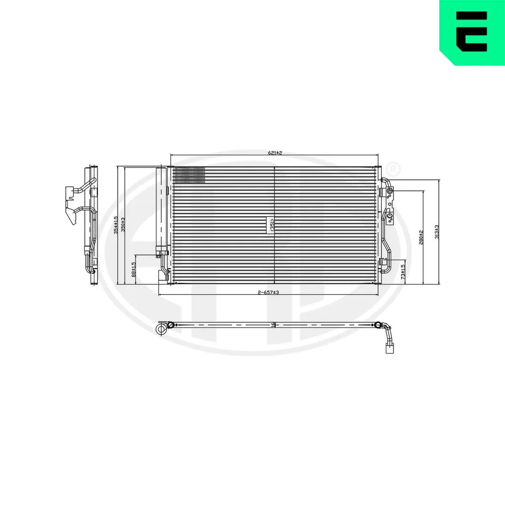 Radiador de aparelho de ar condicionado para BMW 2 F23