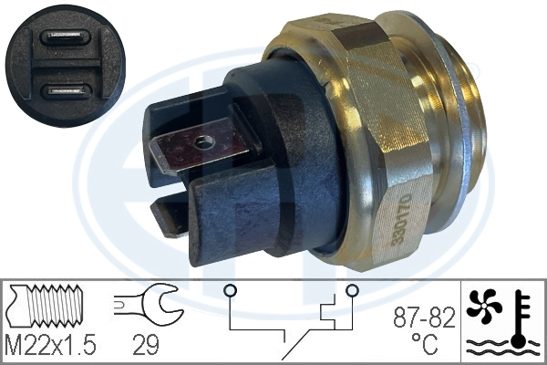 Sensor de temperatura do fluido de esfriamento (de ativação de ventilador do radiador) Lada TM108380800002