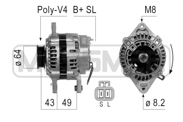  para Mitsubishi Lancer III (C1A,C6A)