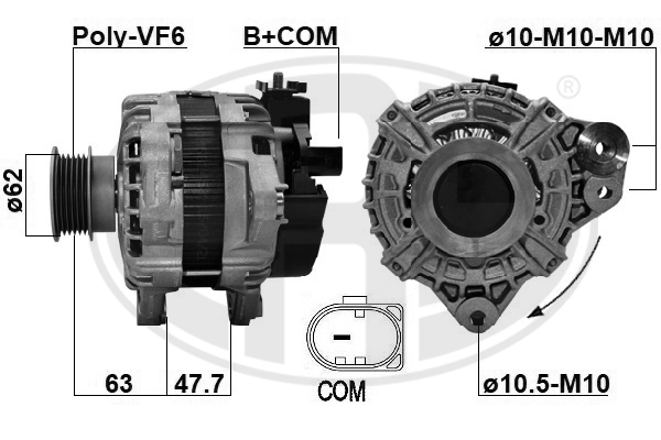 Gerador para Volvo S60 224