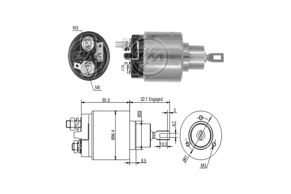 Relê retrator do motor de arranco Fiat Uno  146A ao melhor preço