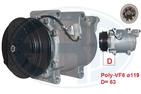 Compressor de aparelho de ar condicionado Volvo XC70 SZ, LZ