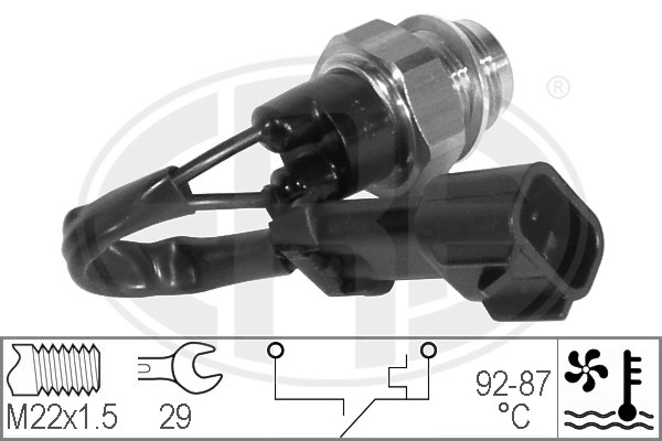 82436409 Fiat/Alfa/Lancia Sensor de temperatura do fluido de esfriamento (de ativação de ventilador do radiador)