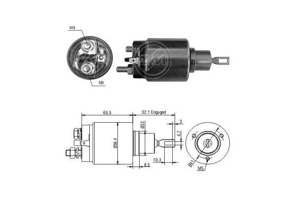 Relê retrator do motor de arranco 9330331002 Fiat/Alfa/Lancia