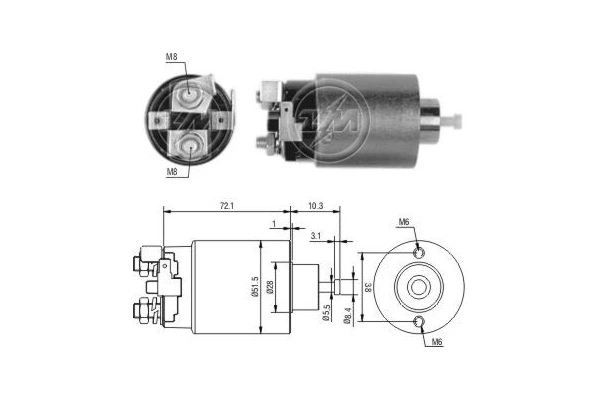 Relê retrator do motor de arranco para Mazda 3 BK12