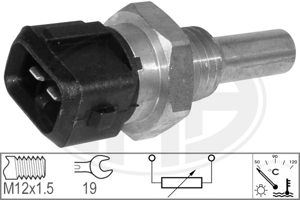 Sensor de temperatura do fluido de esfriamento Nissan Terrano 1 WD21