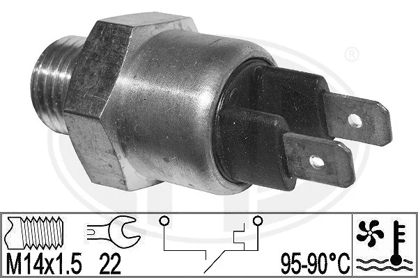 Sensor de temperatura do fluido de esfriamento (de ativação de ventilador do radiador) BMW 5  E28