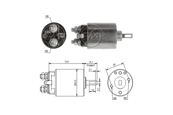 Relê retrator do motor de arranco Nissan Vanette  C22 ao melhor preço