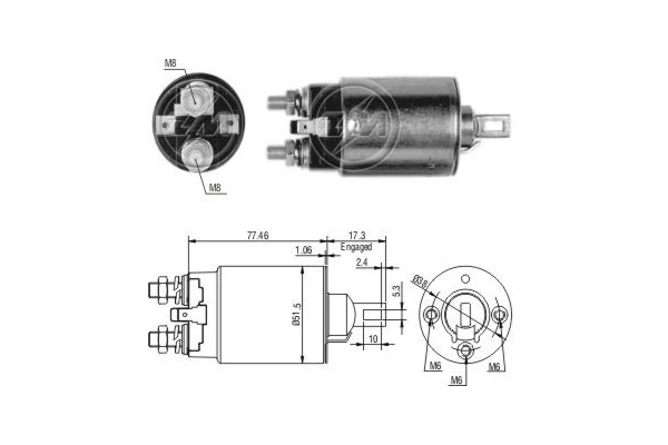 Relê retrator do motor de arranco para Mitsubishi Eclipse D22A, D27A