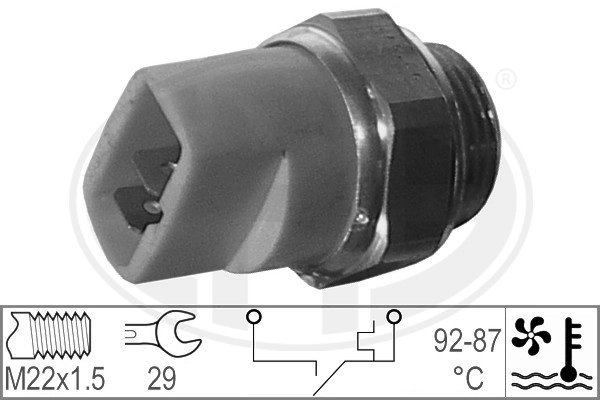  Sensor de temperatura do fluido de esfriamento (de ativação de ventilador do radiador) Seat Marbella hatchback (28) (1986 - 1998) 