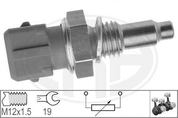 Sensor de temperatura do fluido de esfriamento para Chevrolet Spark (Matiz) M300