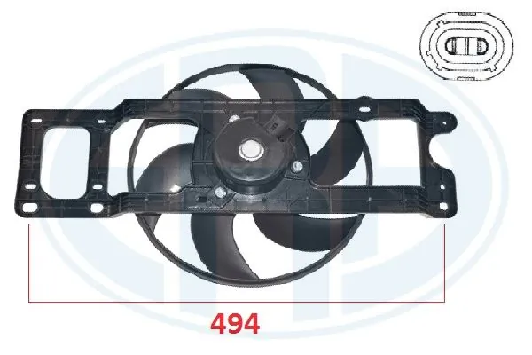Ventilador elétrico de esfriamento montado (motor + roda de aletas) Renault LOGAN I KS ao melhor preço