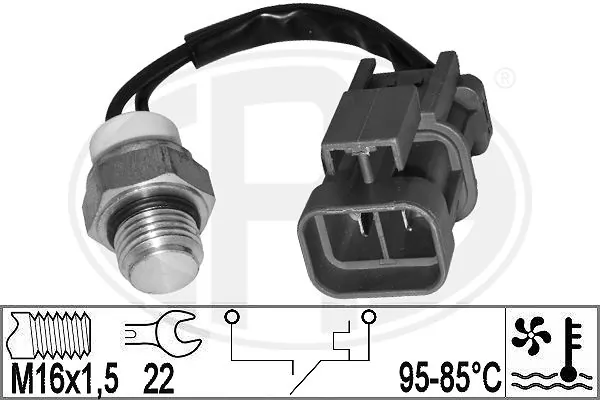 Sensor de temperatura do fluido de esfriamento (de ativação de ventilador do radiador) Nissan Sunny III N14 ao melhor preço