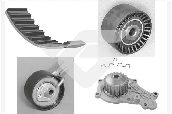  Correia do mecanismo de distribuição de gás, kit Mazda 2 I hatchback (DY) (2003 - 2007) I