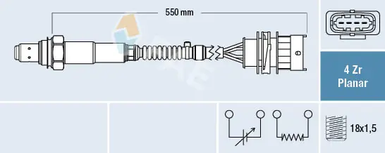 93174519 General Motors Sonda lambda, sensor de oxigênio até o catalisador