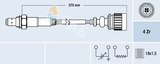 11781718510 BMW Sonda lambda, sensor de oxigênio