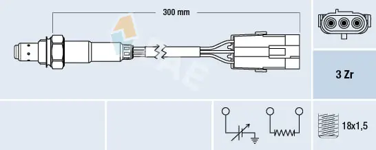 Sonda lambda, sensor de oxigênio até o catalisador 0258003086 Renault (RVI)