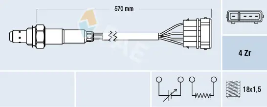 Sonda lambda, sensor de oxigênio para Skoda Felicia I 791, 6U1