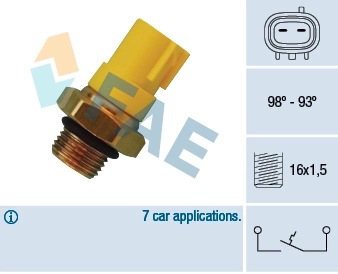 Sensor de temperatura do fluido de esfriamento (de ativação de ventilador do radiador) General Motors 96060143 preço, a partir de 15,26 USD