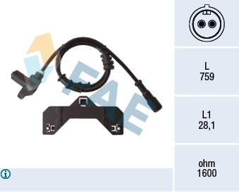 Sensor dianteiro de ABS Opel Vectra  38 ao melhor preço