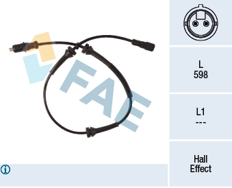 Sensor dianteiro de ABS Renault Laguna II BG0, BG1 ao melhor preço