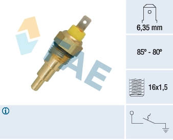 Sensor de temperatura do fluido de esfriamento (de ativação de ventilador do radiador) Mitsubishi Lancer III C1V, C3V ao melhor preço