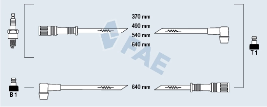 Fios de alta voltagem, kit Polcar MSQ0097