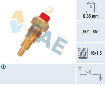 Sensor de temperatura do fluido de esfriamento (de ativação de ventilador do radiador) Mazda 323 II  ao melhor preço