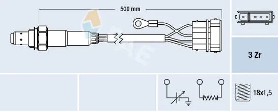  Sonda lambda, sensor de oxigênio Volkswagen Passat B3, B4 carrinha (3A5, 351, 315) (1988 - 1997) B3, B4