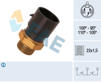 Sensor de temperatura do fluido de esfriamento (de ativação de ventilador do radiador) General Motors 90339408 preço, a partir de 13,08 USD