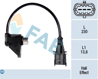 Sensor de posição da árvore distribuidora 9118140 General Motors