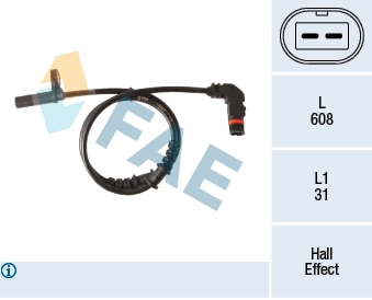 Sensor dianteiro de ABS Mercedes C  W203 ao melhor preço