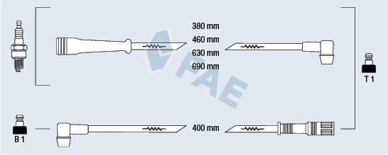 Fios de alta voltagem, kit Renault 19 II B53, C53 ao melhor preço