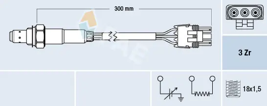 Sonda lambda, sensor de oxigênio para Renault Clio BC57, 5357