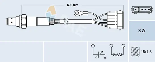 Compre Sonda lambda, sensor de oxigênio Volkswagen Passat 