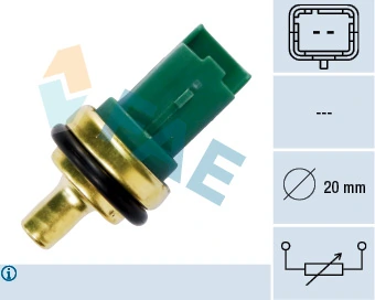 Sensor de temperatura do fluido de esfriamento Peugeot 307 3A, 3C ao melhor preço