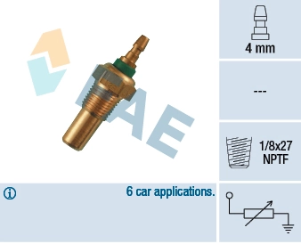 Sensor de temperatura do fluido de esfriamento Land Rover Discovery I LG, LJ ao melhor preço